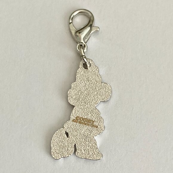 Disney Minnie Mouse Clip On Charm Zipper Pull Bag Purse Charm Enamel Dots Bow - Picture 3 of 6